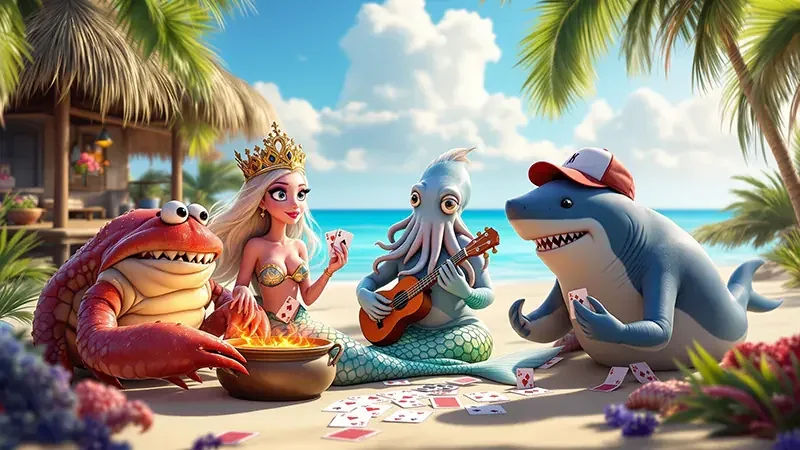 Ilustrasi dunia bawah laut untuk kategori tembak ikan MVP789