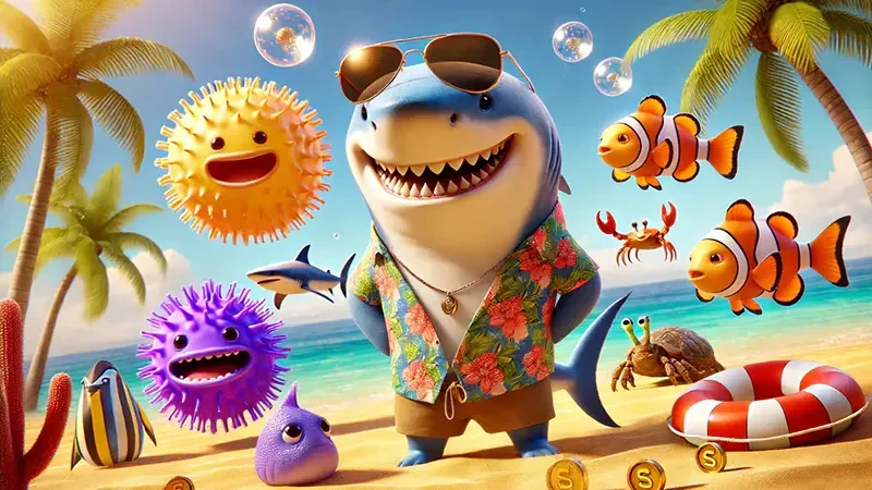 Tampilan permainan tembak ikan dengan suasana bawah laut